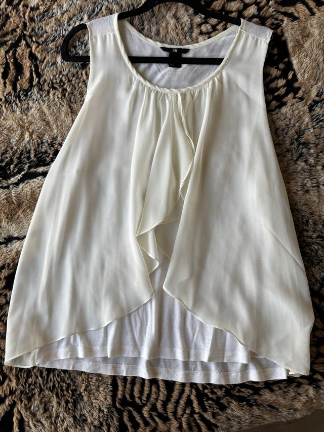 Blusa blanca HM - Top dos tejidos