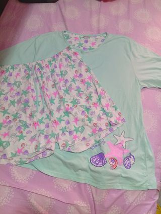 Pijama - Camisón y pantalón corto