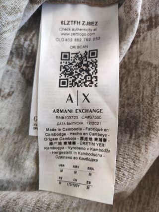 Camiseta Armani Exchange Talla M