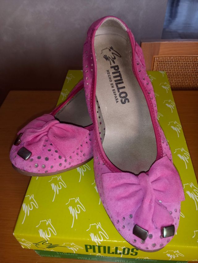 Zapatos de ante color fucsia