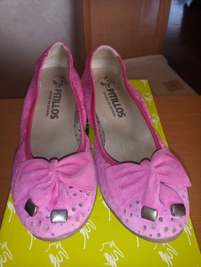 Zapatos de ante color fucsia