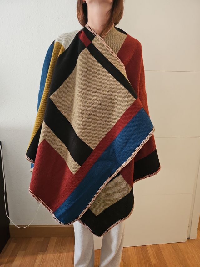 Poncho multicolor | Talla Única como una 40