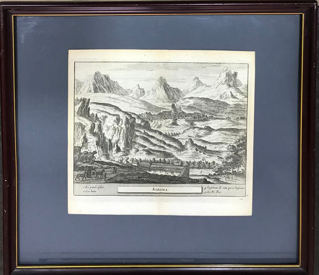 Grabado antiguo de Alhama de Granada