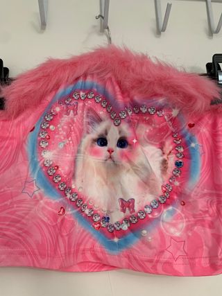 Top corto rosa Shein - Gato
