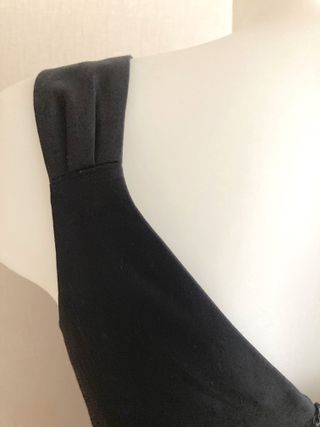 D’PARIS Vestido de fiesta tirantes-Negro-Talla S 