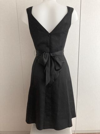 D’PARIS Vestido de fiesta tirantes-Negro-Talla S 