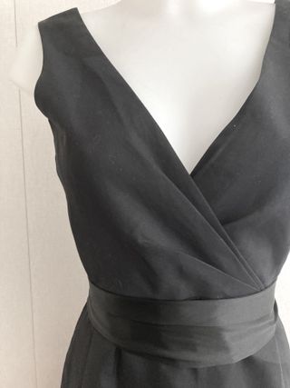 D’PARIS Vestido de fiesta tirantes-Negro-Talla S 