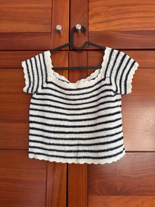 Top crochet de mango