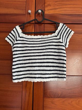 Top crochet de mango