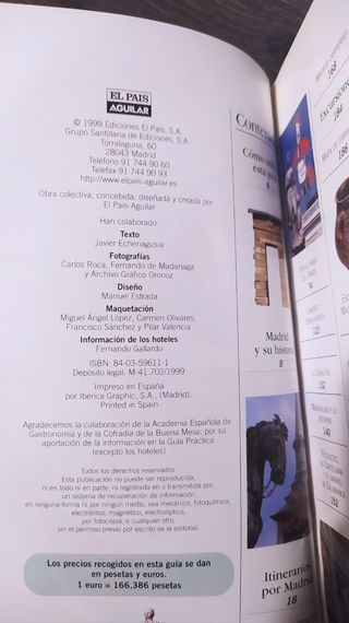 Guía turística de Madrid y alrededores 1999