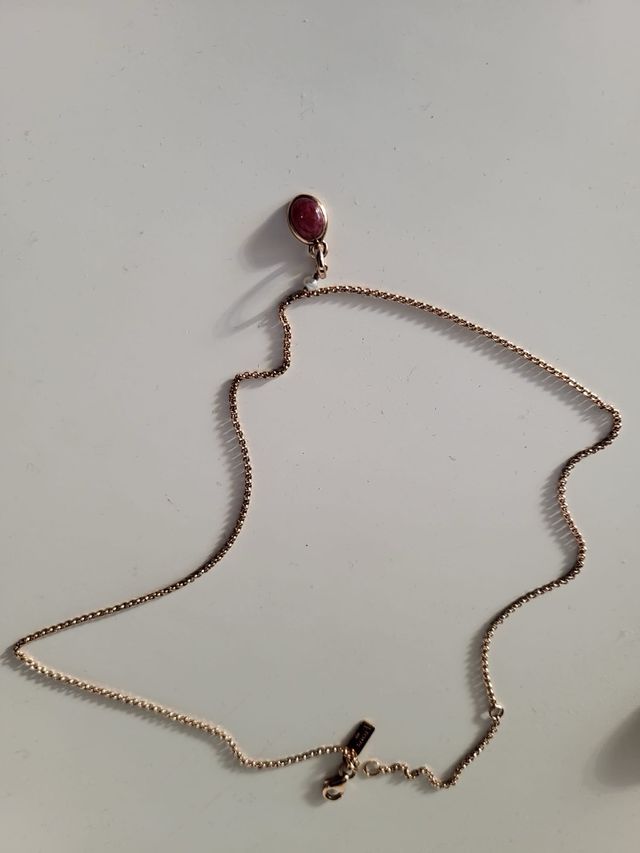 Collar Tous Plata Vermeil Rojo