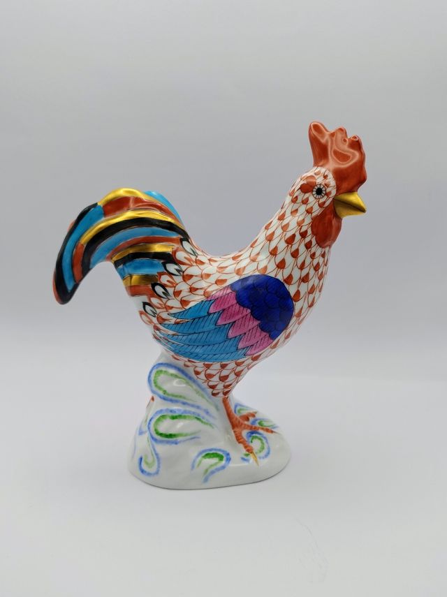 Statuetta Gallo Herend Porcellana