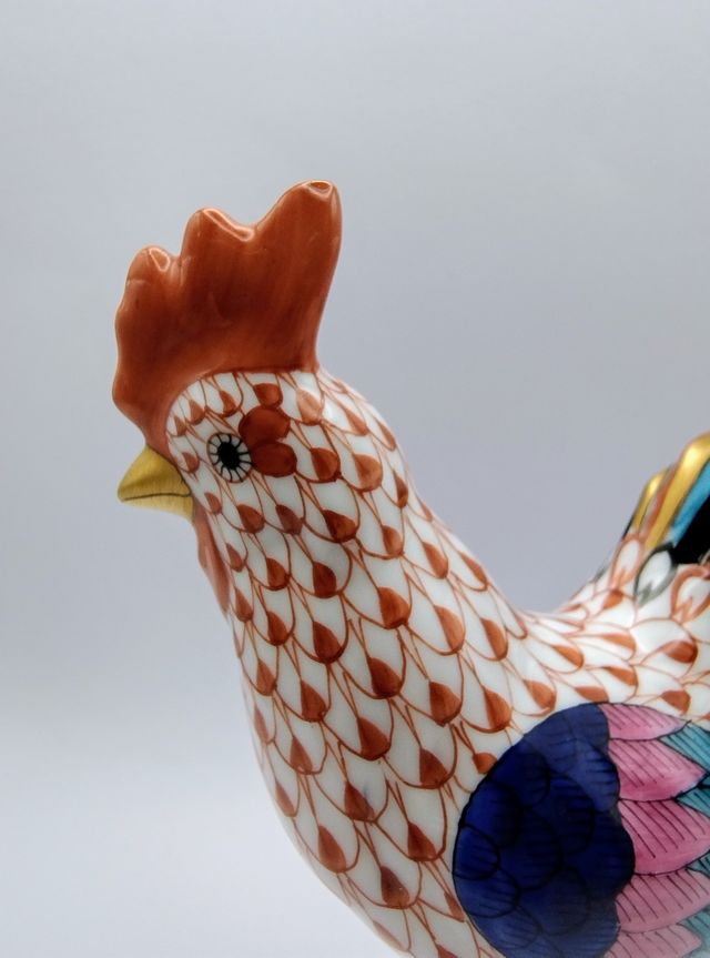 Statuetta Gallo Herend Porcellana