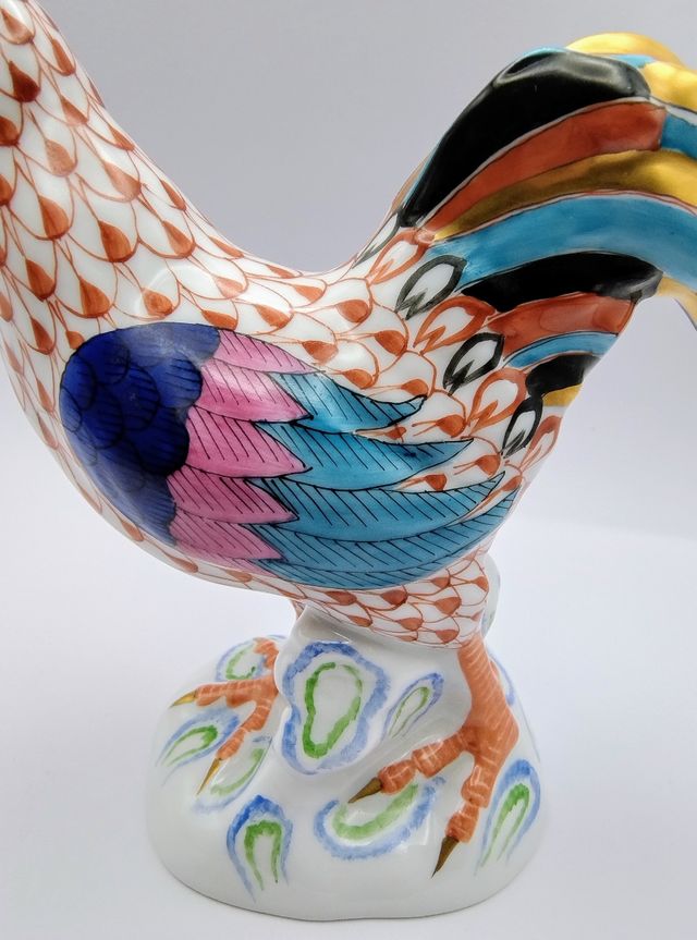 Statuetta Gallo Herend Porcellana