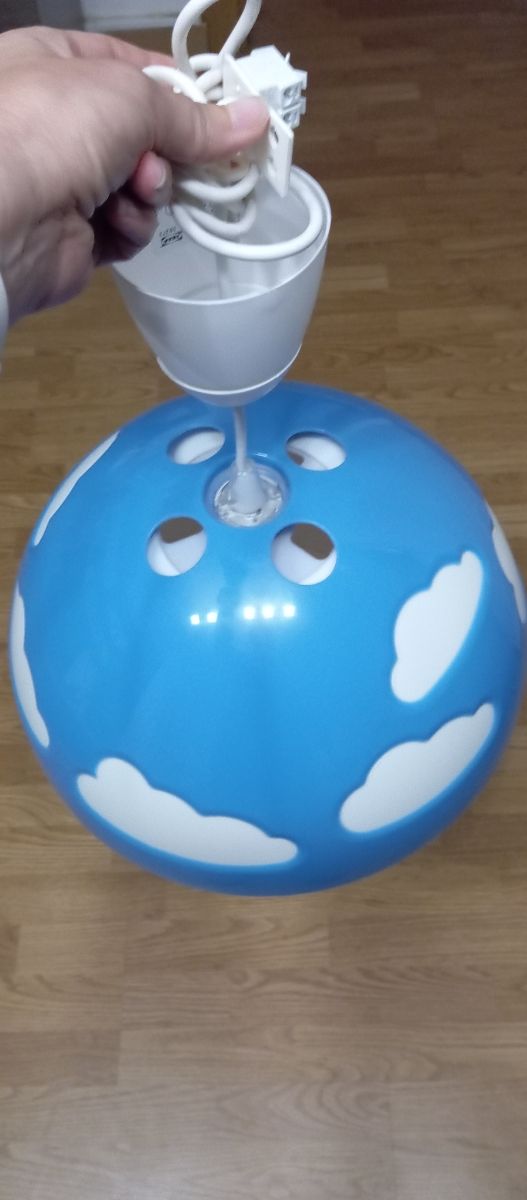 Lámpara infantil nubes - azul