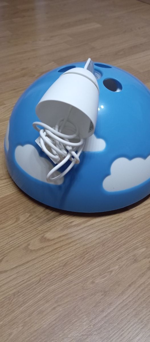 Lámpara infantil nubes - azul