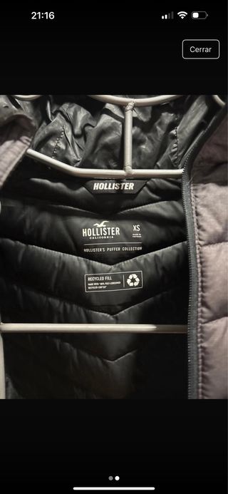 Chaqueta Hollister gris - Talla XS