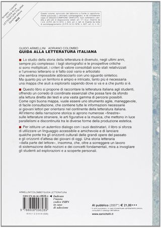 Guida letteratura italiana Copertina flessibile