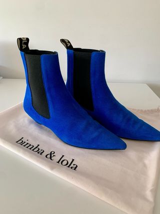 Botines piel  Bimba y Lola azule Klein 