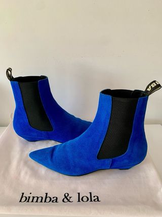 Botines piel  Bimba y Lola azule Klein 