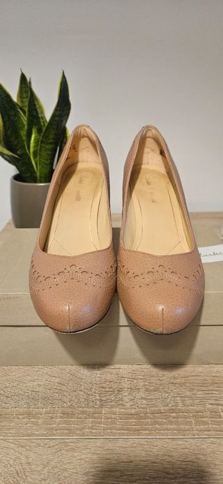 Tacones piel Clarks color nude talla 42