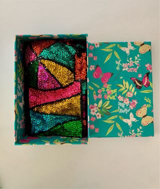 Top vintage lentejuelas multicolor