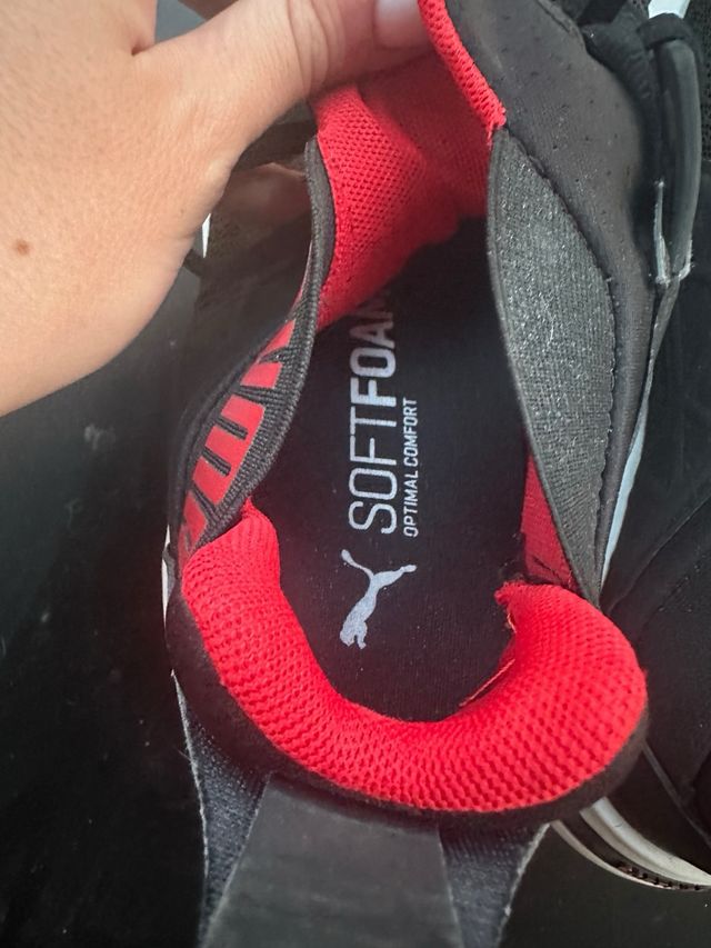 Zapatillas Puma Softride - Negras/Rojas - Talla 38