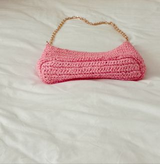 Bolso croché rosa 