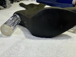 Botas altas - verde oliva - Tacón transparente