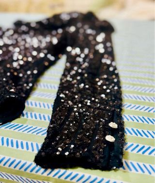 Blusa lentejuelas negra - Talla única