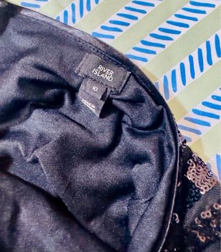 Blusa lentejuelas negra - Talla única