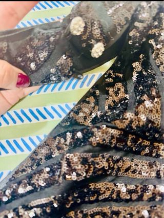 Blusa lentejuelas negra - Talla única