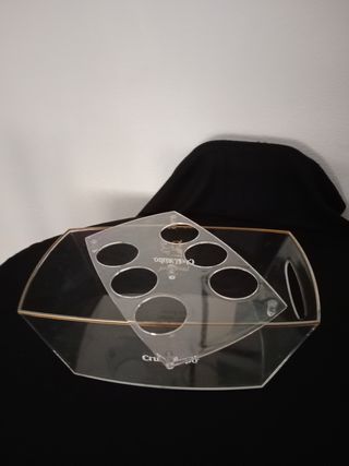 Cubitera platicó trasparente entran 6 botellines