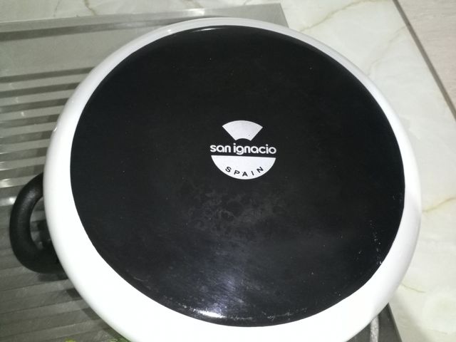 Cacerola(3 piezas) vapor San Ignacio blanca.