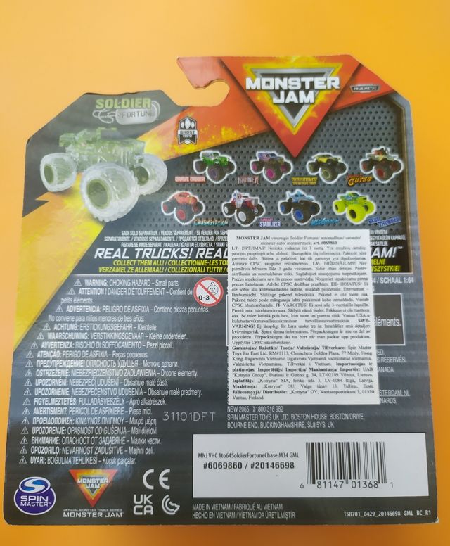 Monster Jam CHASE Soldier Fortune Ghost Crew