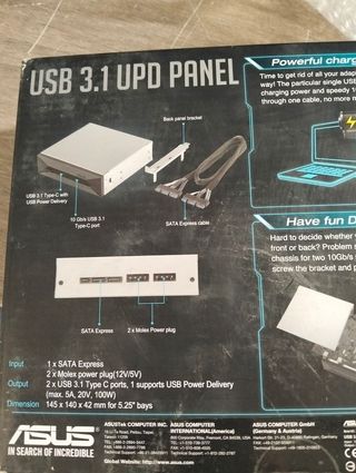 Panel de actualización USB 3.1 Adaptador USB3 PCIe