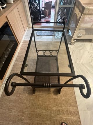 Carrito bar metal negro - Mesa auxiliar