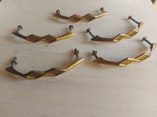5 Maniglie Antiche in ottone