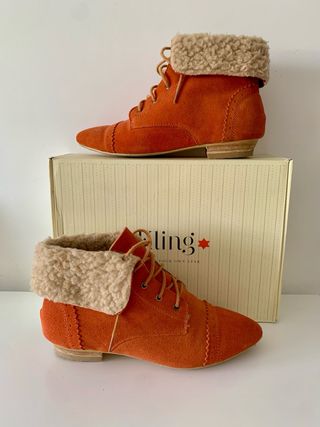 Botines piel  Kling Piel Naranja