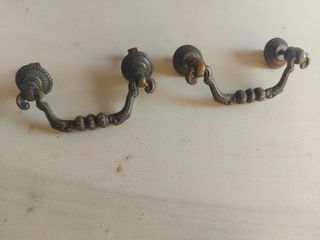 2 Maniglie Antiche in ottone