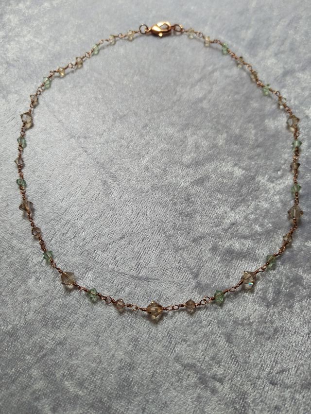 Collar Swarovski cobre 