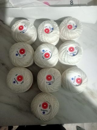 10 ovillos Hilo Tridalia 8 - 50gr
