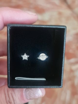 Pendientes Plata Estrella Planeta