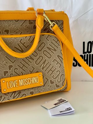 Bolso Love Moschino mostaza