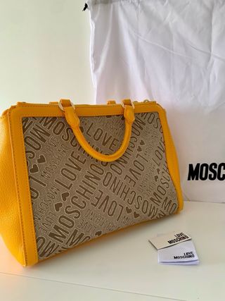 Bolso Love Moschino mostaza