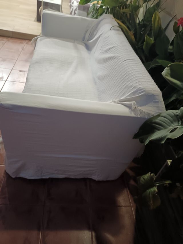 Sofá blanco - funda tela