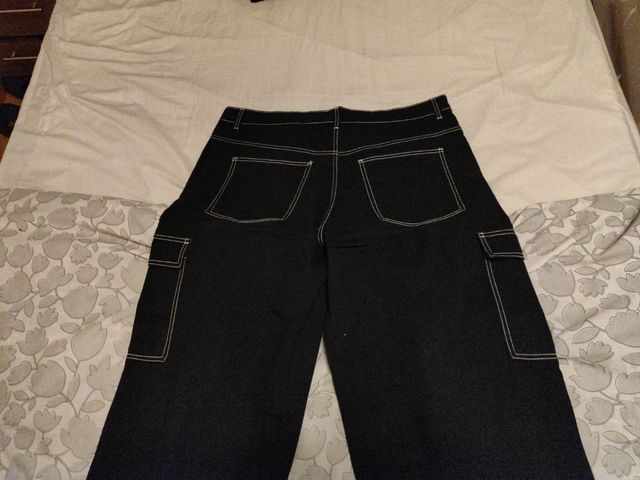 Vaquero negro ancho recto