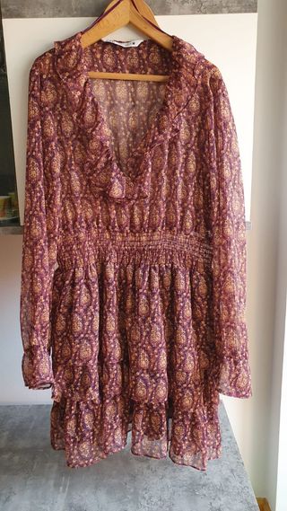 Vestido Zara marrón - Talla S