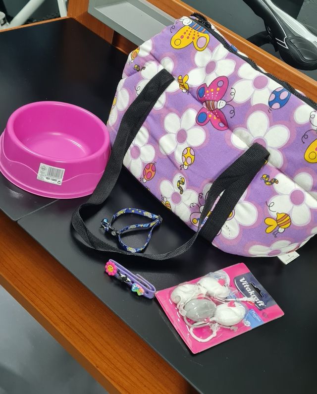 Transportin y comedero