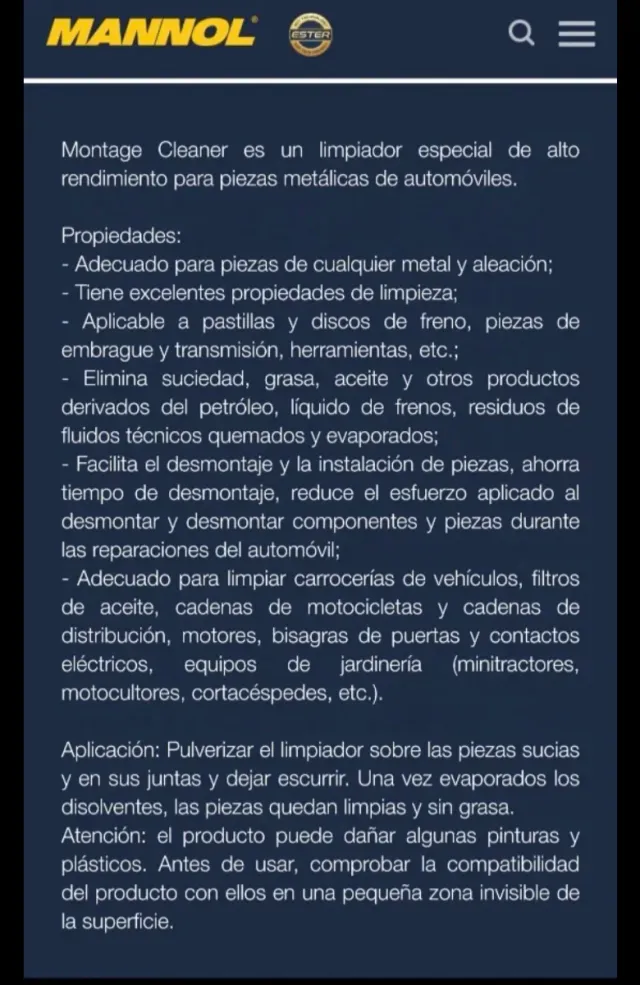 8 Limpiafrenos Mannol 9672 600 ml xxl